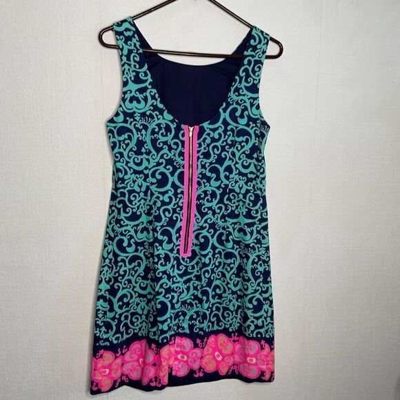 Lilly Pulitzer Fountain Hopping Delia Shift Dress‎ Women's Size 8 - Picture 6 of 9